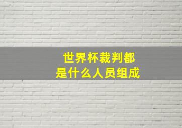 世界杯裁判都是什么人员组成