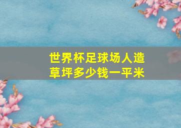 世界杯足球场人造草坪多少钱一平米