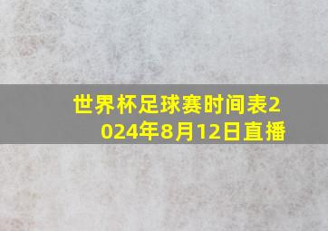 世界杯足球赛时间表2024年8月12日直播