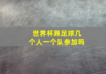 世界杯踢足球几个人一个队参加吗