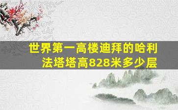 世界第一高楼迪拜的哈利法塔塔高828米多少层