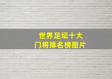 世界足坛十大门将排名榜图片