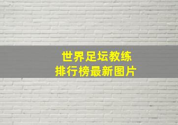 世界足坛教练排行榜最新图片