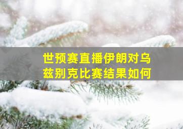 世预赛直播伊朗对乌兹别克比赛结果如何