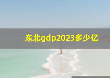 东北gdp2023多少亿