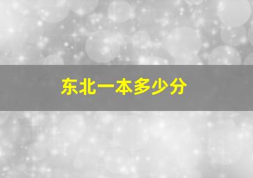 东北一本多少分