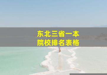 东北三省一本院校排名表格