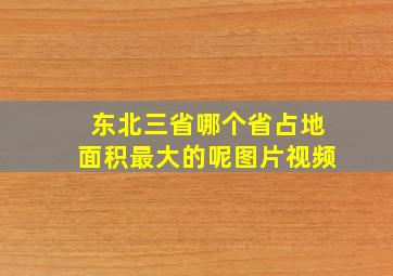 东北三省哪个省占地面积最大的呢图片视频