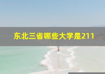 东北三省哪些大学是211