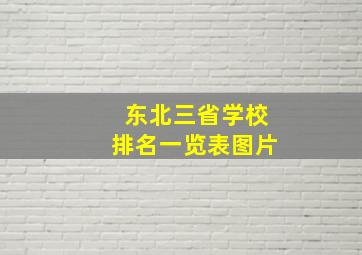 东北三省学校排名一览表图片