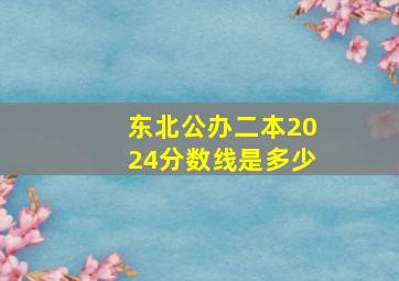 东北公办二本2024分数线是多少