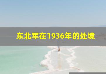 东北军在1936年的处境