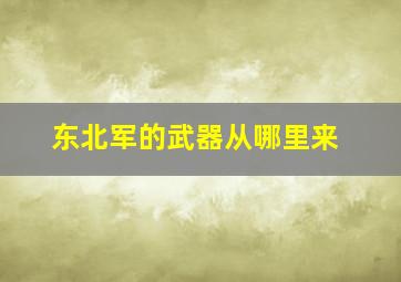 东北军的武器从哪里来