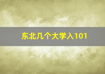 东北几个大学入101