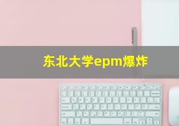 东北大学epm爆炸