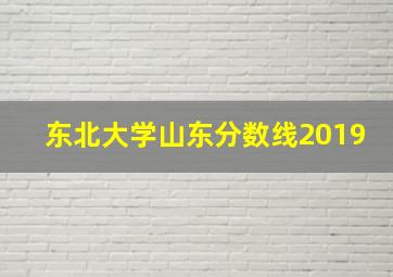 东北大学山东分数线2019