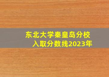 东北大学秦皇岛分校入取分数线2023年