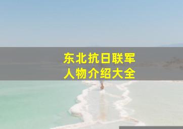 东北抗日联军人物介绍大全