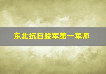 东北抗日联军第一军师