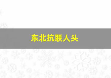 东北抗联人头