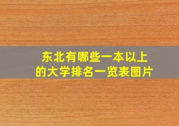 东北有哪些一本以上的大学排名一览表图片