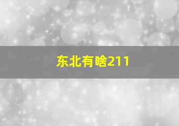 东北有啥211