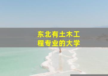 东北有土木工程专业的大学