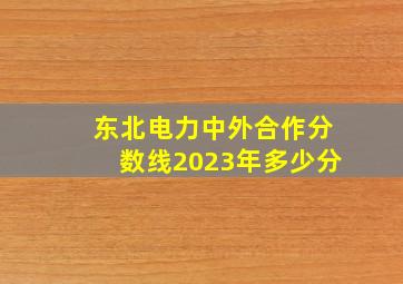 东北电力中外合作分数线2023年多少分