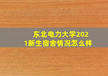 东北电力大学2021新生宿舍情况怎么样