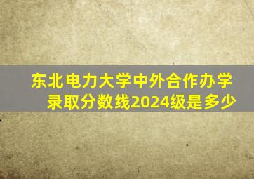 东北电力大学中外合作办学录取分数线2024级是多少