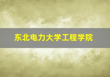 东北电力大学工程学院