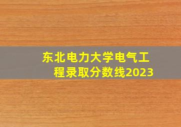 东北电力大学电气工程录取分数线2023