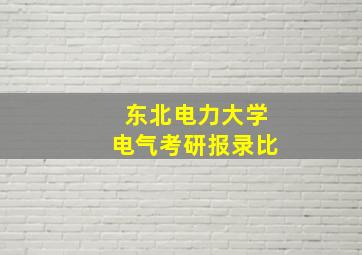 东北电力大学电气考研报录比