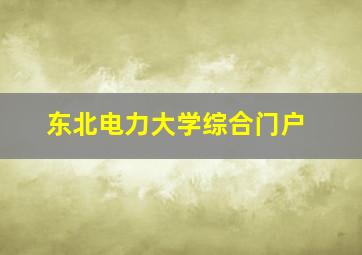 东北电力大学综合门户