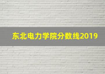 东北电力学院分数线2019