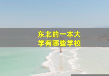 东北的一本大学有哪些学校