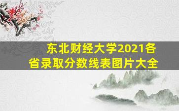 东北财经大学2021各省录取分数线表图片大全