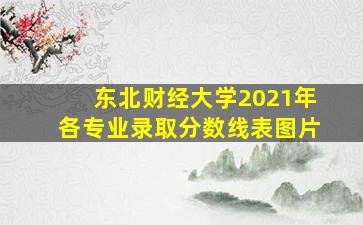 东北财经大学2021年各专业录取分数线表图片