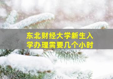 东北财经大学新生入学办理需要几个小时