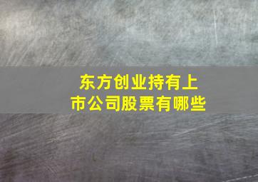 东方创业持有上市公司股票有哪些