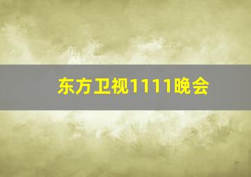 东方卫视1111晚会