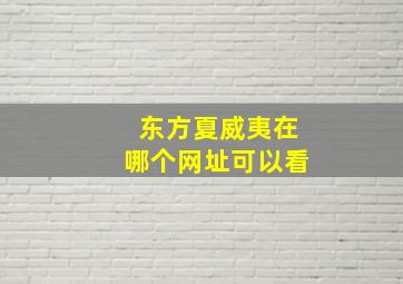 东方夏威夷在哪个网址可以看