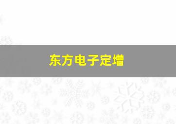 东方电子定增