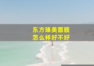 东方臻美面膜怎么样好不好