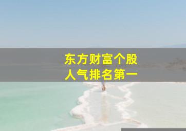 东方财富个股人气排名第一