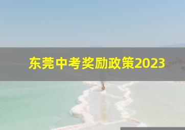 东莞中考奖励政策2023