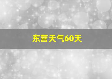 东营天气60天