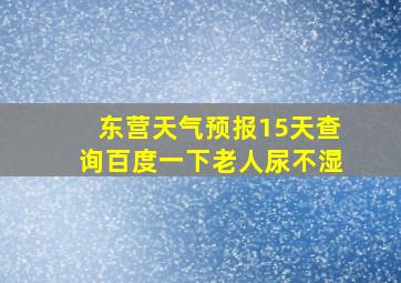 东营天气预报15天查询百度一下老人尿不湿