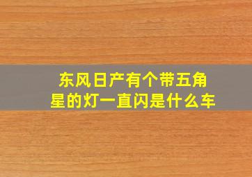 东风日产有个带五角星的灯一直闪是什么车