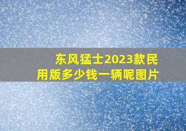 东风猛士2023款民用版多少钱一辆呢图片